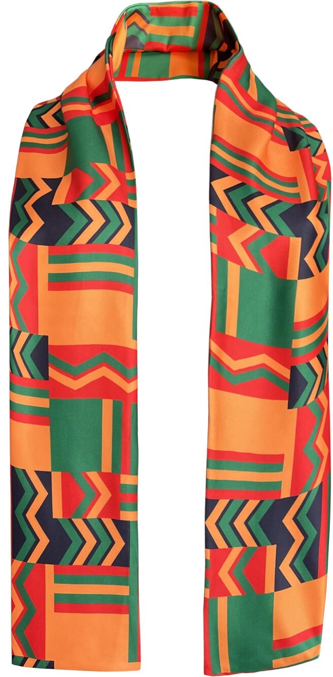2748 African Kente Print Stole Sash African Scarf Kente Stole Sash Unisex